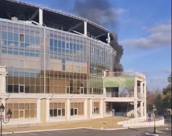 Пожар на одесском стадионе Черноморец вспыхнул в день проведения матча сборной
