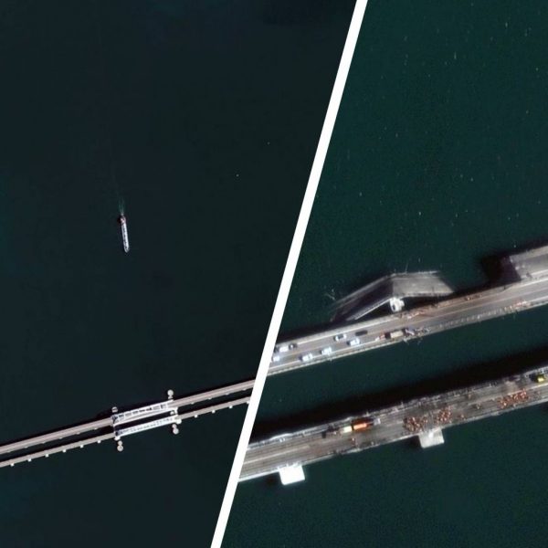Що відбувається на Кримському мосту: у Maxar показали нові супутникові фото