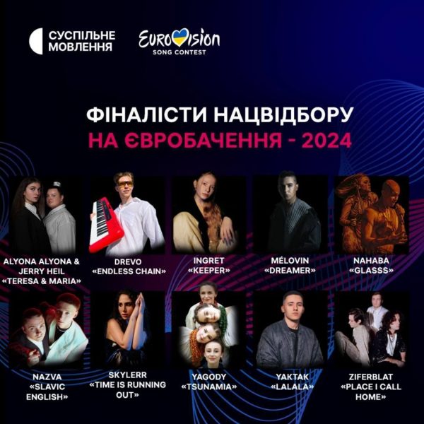 “Євробачення-2024”: стали відомі імена 10 фіналістів нацвідбору
