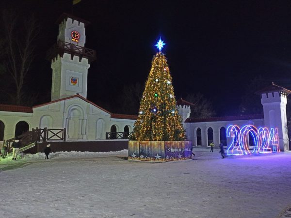 В Арцизі розпочали встановлення новорічної ялинки