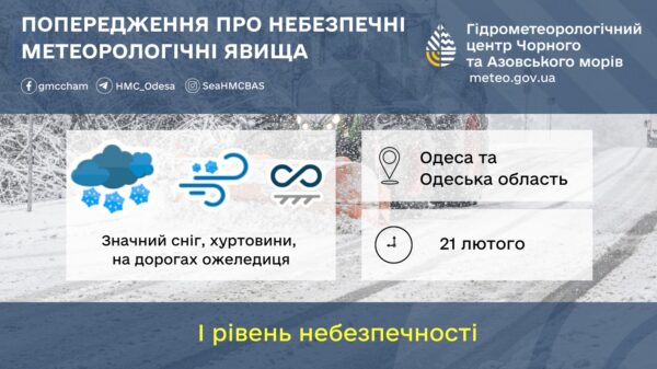 Негода не відступає: завтра на півдні Одещини очікуються значні опади